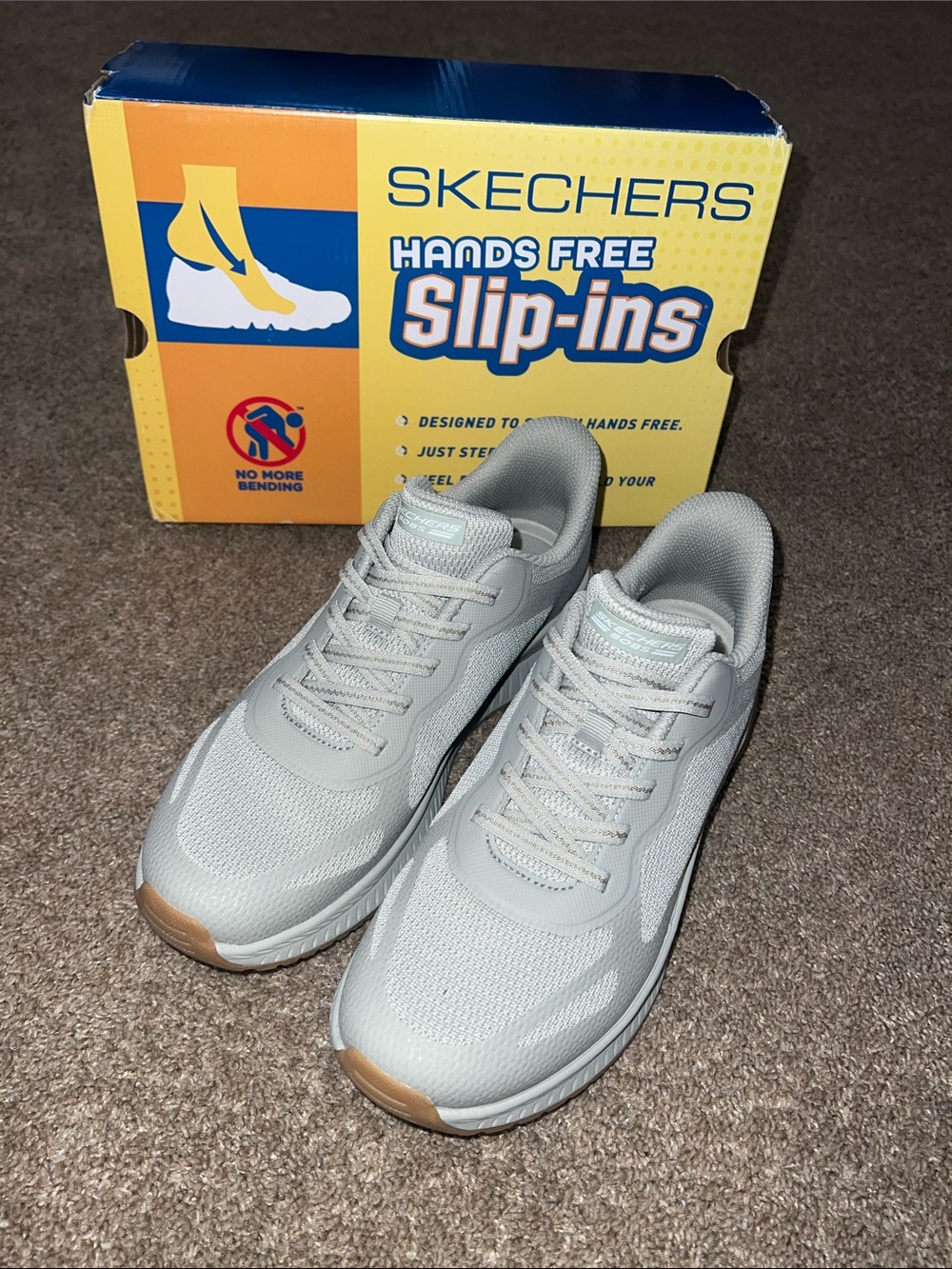 Skechers Slip In Squad 4 Staple Look Sneaker in Olive